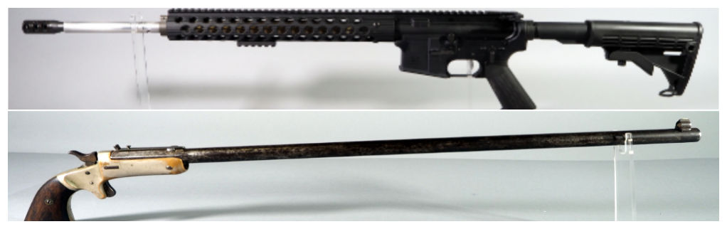 Palmetto State Armory PA-15 Rifle and J. Stevens Tip-Up Pistol