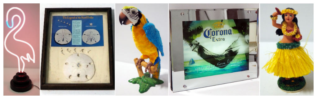Flamingo Neon Style Table Lamp, The Legend Of The Sand Dollar Framed, and Hasbro FurReal Friends Squawkers Mccaw Parrot