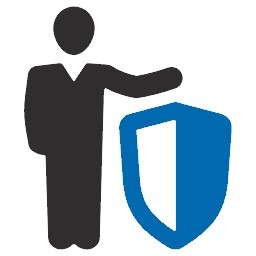 logo of person with a shield