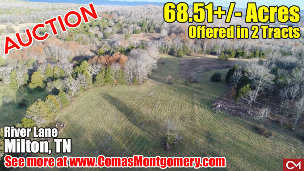Auction, Land, Property, Real Estate, Acres, Soil Site, Tract, For Sale, Investment, Build, Farm, Home, House, Milton, Rutherford, Murfreesboro, Nashville, Comas, Montgomery