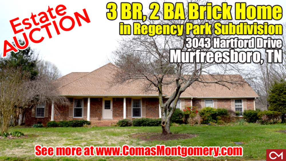 Estate, Auction, Real Estate, Home, House, Regency Park, For Sale, Auction, Property, Murfreesboro, Comas, Montgomery, Hartford, Coady
