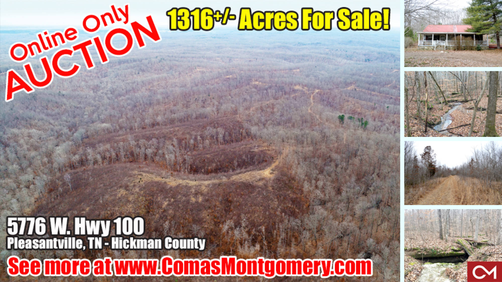 1318, Acres, For Sale, Land, Hunting, Horse, Equestrian, Farm, Recreation, Cabin, Hunt, Investment, Hickman, County, Pleasantville, Tennessee, Comas, Montgomery