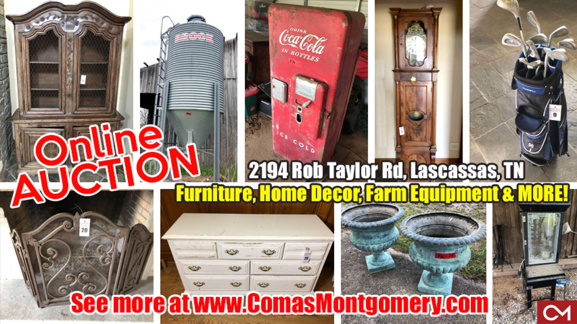 Furniture, Antiques, Farm, Equipment, For Sale, Estate, Auction, Decor, Selling, Online, Lascassas, Murfreesboro, Comas, Montgomery