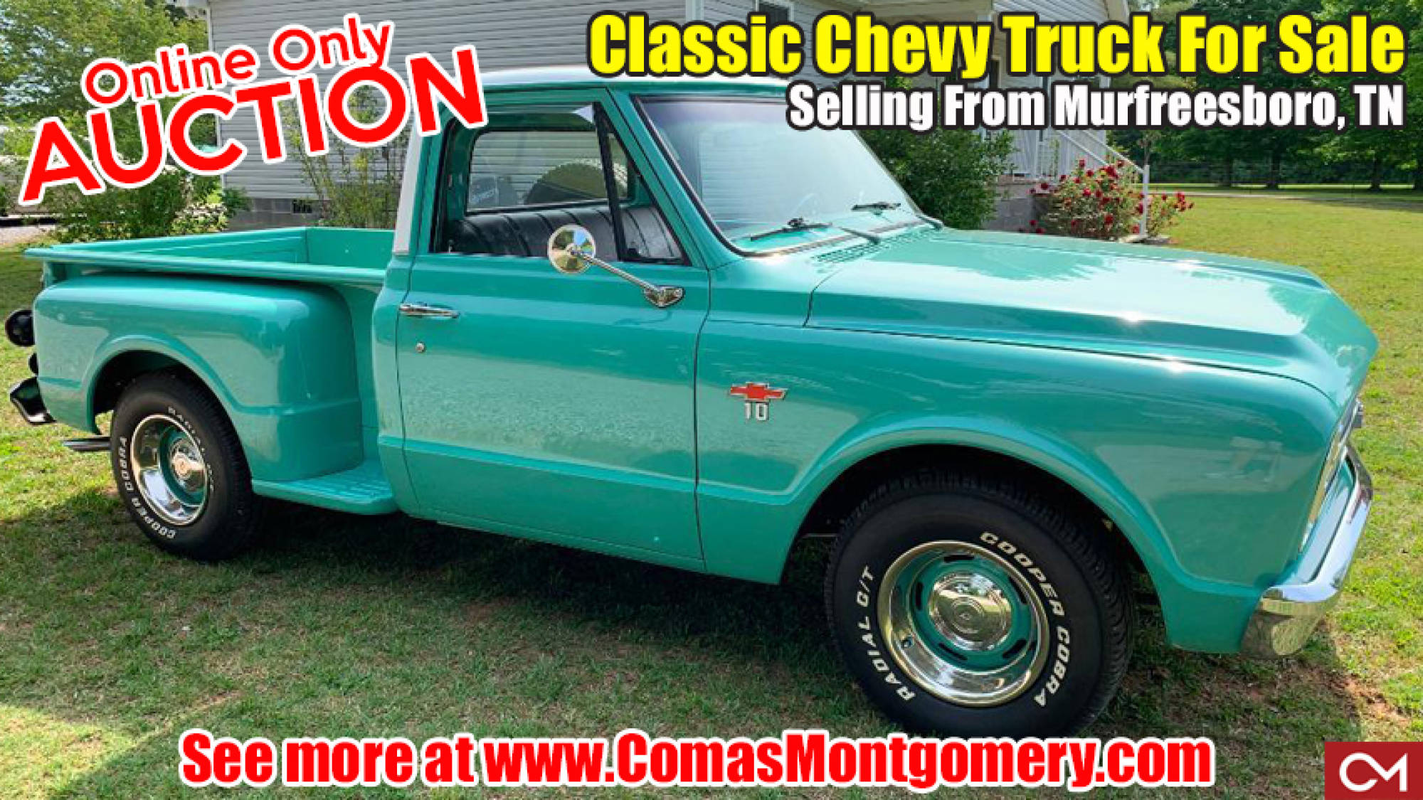 Chevy, Chevrolet, Truck, Automobile, Auto, Car, Auction, For Sale, Vehicle, Classic, Restored, 1967, C10, Murfreesboro, Tennessee, Comas, Montgomery