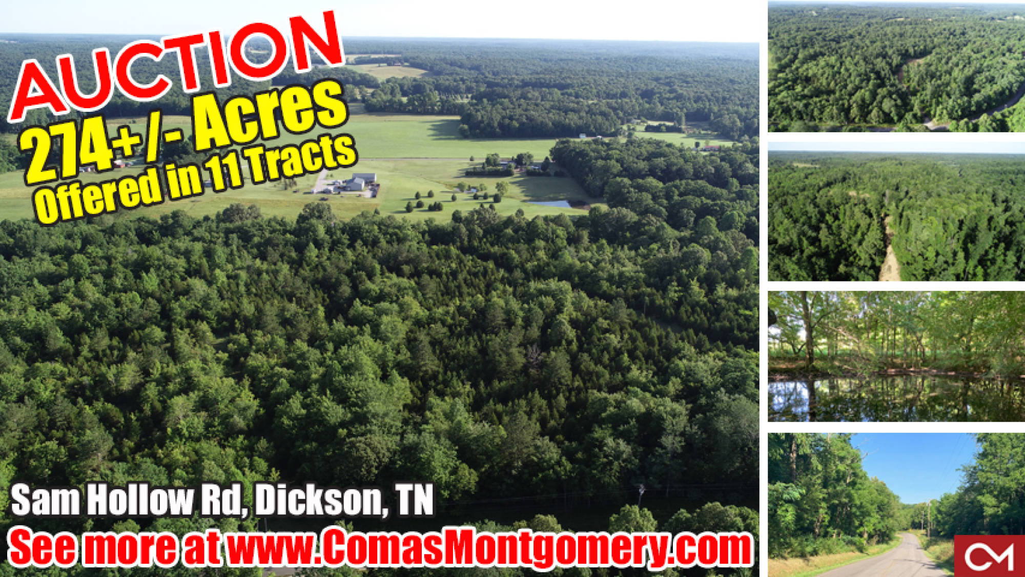Land, Farm, Acres, For Sale, Dickson, Tennessee, Real Estate, Auction, Build, New Home, Soil Site, Nashville, Comas, Montgomery