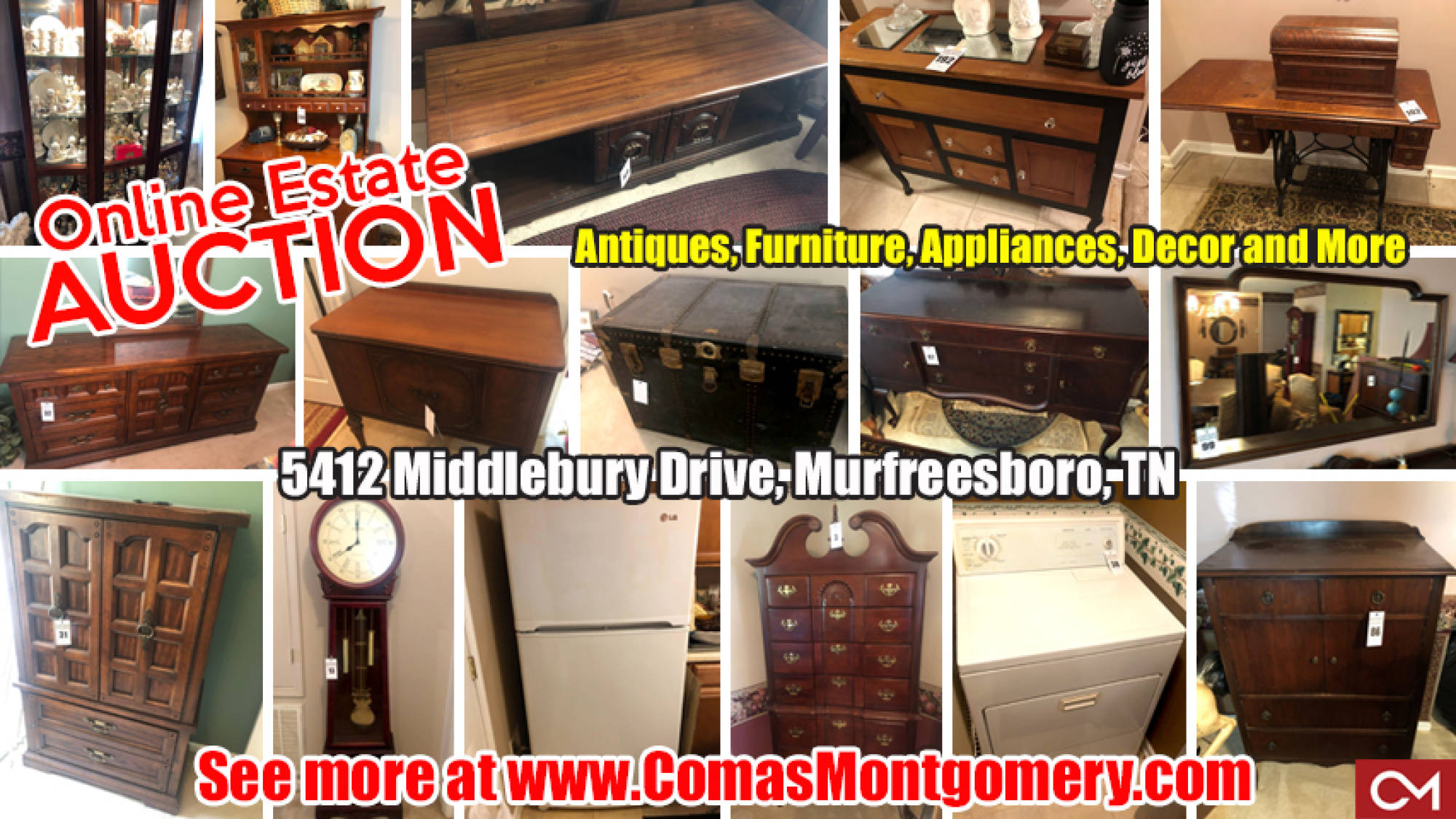 Antiques, Furniture, Appliances, For Sale, Auction, Estate, Sale