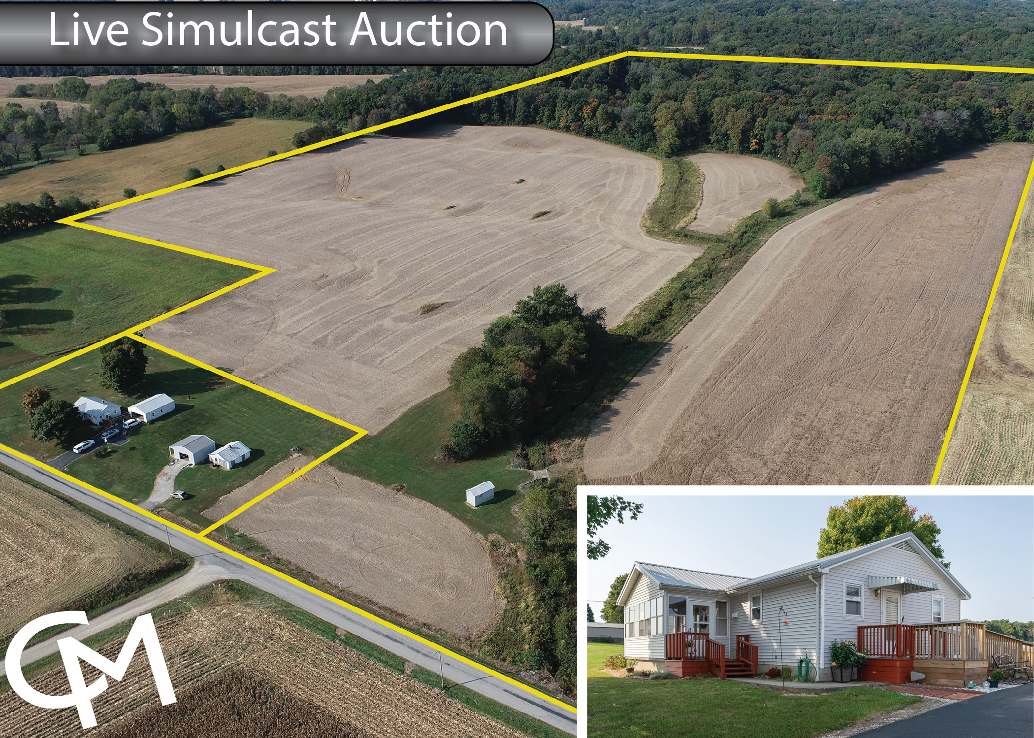 Gibson County, Land Auction, Home for Sale, Francisco Indiana